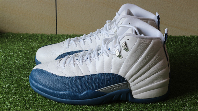 Authenitc Air Jordan 12 Retro White French Blue